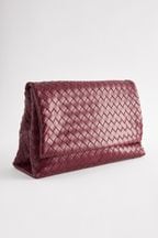 Red Weave Clutch Bag