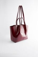 Burgundy Red Shopper Bag
