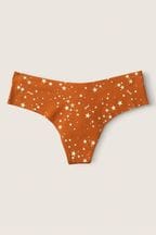 Victoria's Secret PINK Cinnamon Spice Orange Thong Smooth No Show Knickers