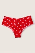 Victoria's Secret PINK Red Pepper Hearts Red No Show Cheeky Knickers