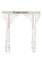 Victoria's Secret White Shine Strap Lace Garter Belt