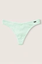 Victoria's Secret PINK Spring Rain Green Cotton Thong Knickers