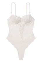Victoria's Secret Coconut White Lace Unlined Balcony Bodysuit