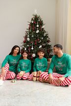 Society 8 Green Elf Matching Family Elf Christmas PJ Set