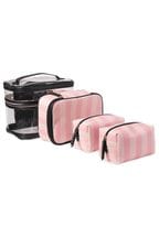 Victoria's Secret Pink Iconic Stripe 4 in 1 Makeup nice Bag