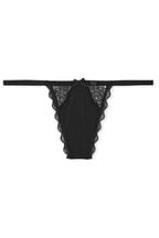 Victoria's Secret Black Lace Trim G String Knickers