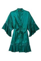 Victoria's Secret Shaded Spruce Green Satin Robe