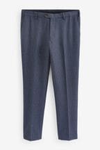 Light Blue Slim Slim fit Puppytooth Fabric Suit: Trousers