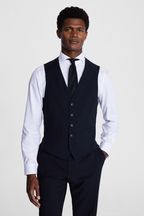 MOSS Black Tailored Fit Suit Waistcoat
