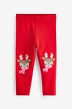 Red Leggings Red Reindeer Long Sleeve Bag Tshirt and Leggings (3mths-7yrs)