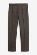Brown Wool Blend Donegal Suit: Trousers