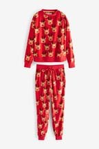 Red Reindeer Matching Family Womens Cosy Pyjamas