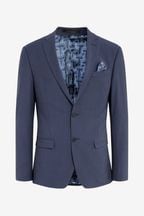 Ted Baker Premium Blue Panama Slim Suit Jacket