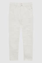Reiss Ecru Santorini Tapered Slim Fit Stretch Jeans