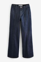 Niebieski sprany - Tailored Wide Leg Jeans