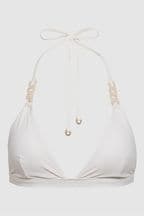 Reiss White Ripley Triangle Bikini Top