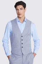 MOSS Regular Fit Light Grey Stretch Suit Waistcoat
