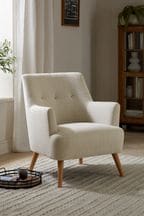 Tweedy Plain Light Natural Carter Armchair