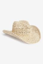 Natural Straw Western Hat