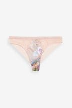 B by Ted Baker Pink Floral Satin Brazillian Knickers
