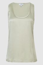 Reiss Mint Riley Silk Front Vest