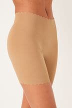 Nude Short Scallop Tummy Control & Thigh Smoothing Briefs