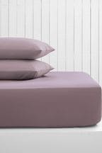 Elderberry Mauve Cotton Rich Deep Fitted Sheet