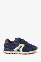 Navy Blue Strap Touch Fastening Trainers