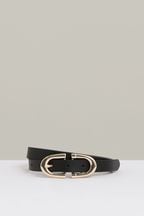 Reiss Black Bailey Horseshoe Belt