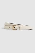 Reiss Off White Molly Mini Mini Leather Belt