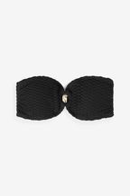 Black Crochet Bandeau Bikini Top