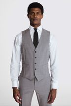 MOSS Performance Tailored Fit Light Grey Suit Waistcoat
