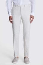 MOSS Grey Slim Fit Puppytooth Trousers
