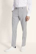 MOSS Grey Slim Fit Stretch Suit: Trousers