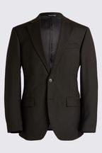 MOSS Black Regular Fit Stretch Suit: Jacket