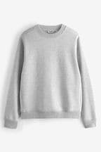 Grey Regular Fit Jersey Cotton Rich Crew Sweatshirt