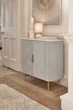 Light Grey Valencia Marble Mango Wood Small Sideboard