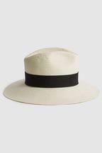 Reiss White Arabella Straw Hat