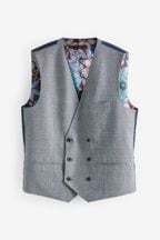 Grey Check Suit Waistcoat
