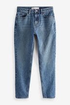 Dark Blue Wash Mom Jeans