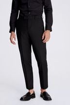 MOSS Black Regular Fit Suit: Trousers