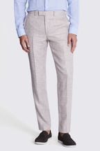 MOSS Tailored Fit Oatmeal Linen Suit: Trousers