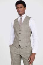 MOSS Nude Tailored Fit Suit: Waistcoat