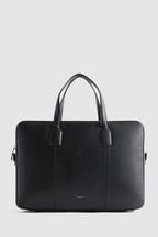 Reiss Black Carter Leather Briefcase