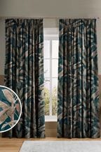 Graham & Brown Teal Blue Borneo Made to Measure Curtains