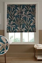 Graham & Brown Teal Blue Borneo Made to Measure Roman Blinds
