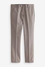 Slim Fit Wool Blend Check Suit: Trousers