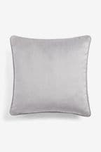 Silver 43 x 43cm Matte Velvet Cushion