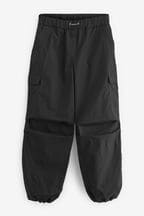 Black Parachute Cotton Cargo Trousers
