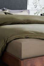Moss Green 300 Thread Count Collection Luxe Deep Fitted Sheet